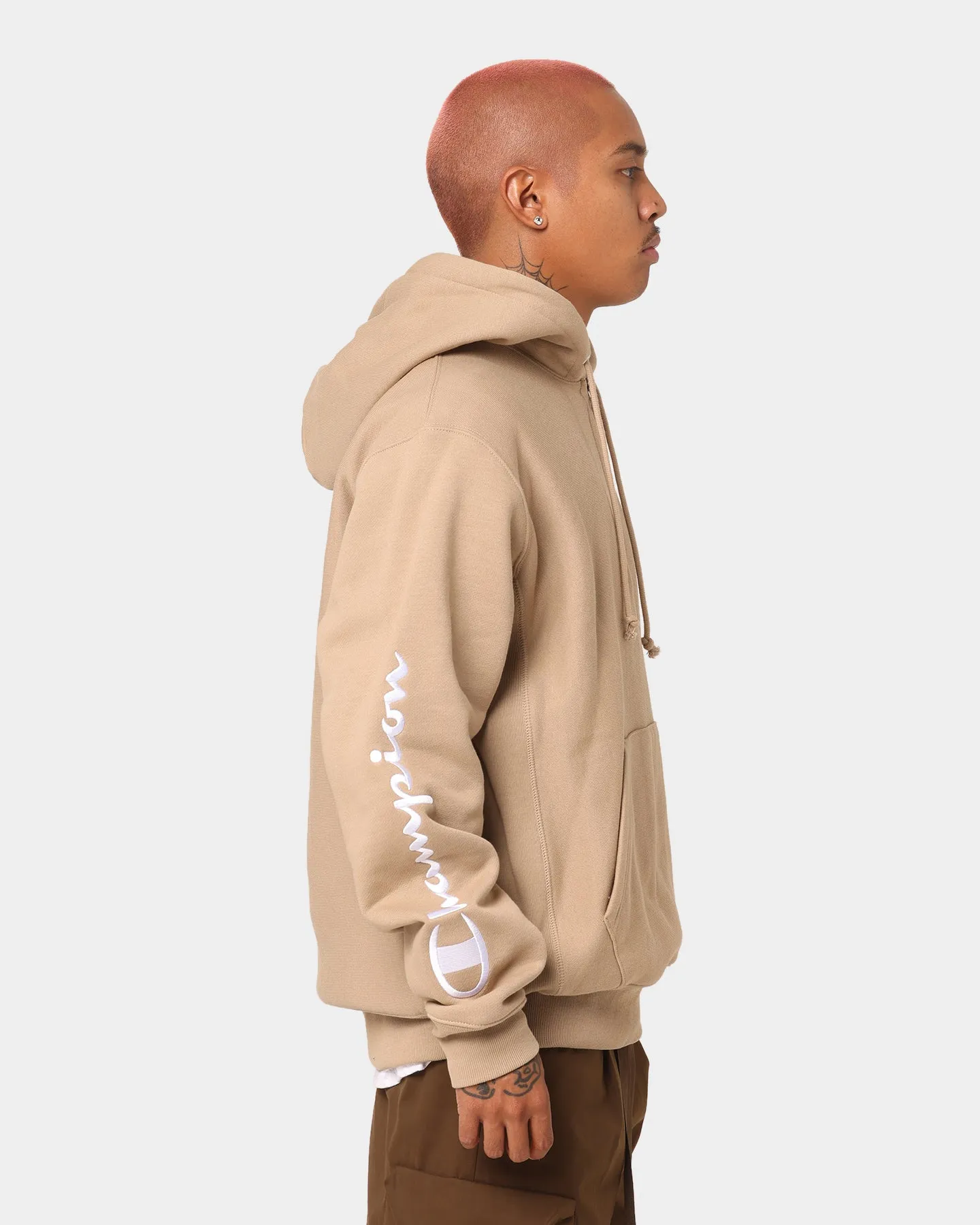 Daily Comfort Champion Reverse Weave Quarter Zip Hoodie Country Walnut