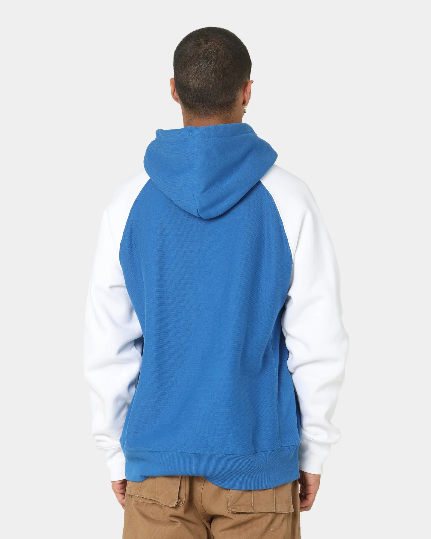 Champion Reverse Weave Raglan Hoodie Living In Blue suitable for extreme sports