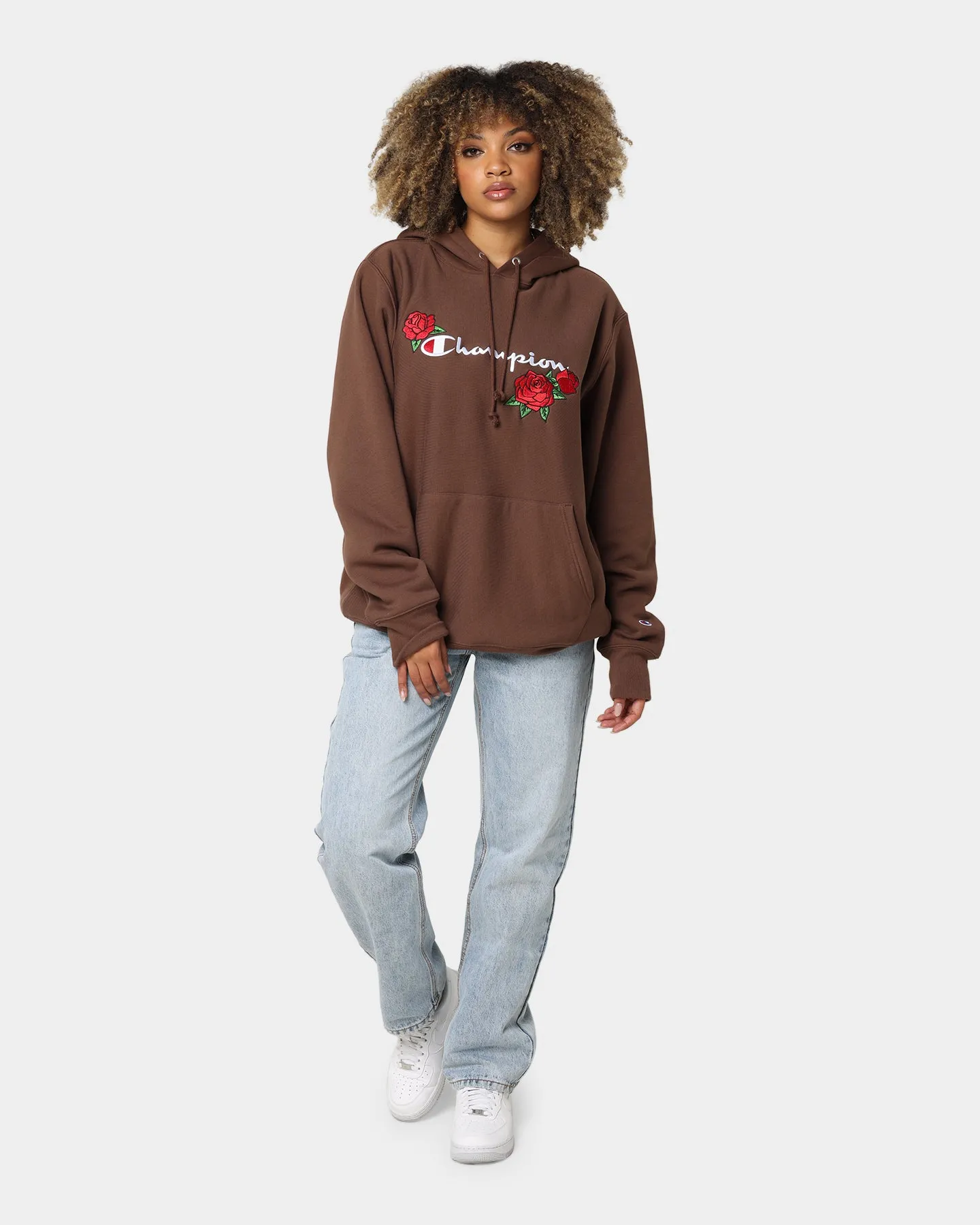 Champion Reverse Weave Roses Embroidery Hoodie Coco Loco Revolutionize Water resistant coating