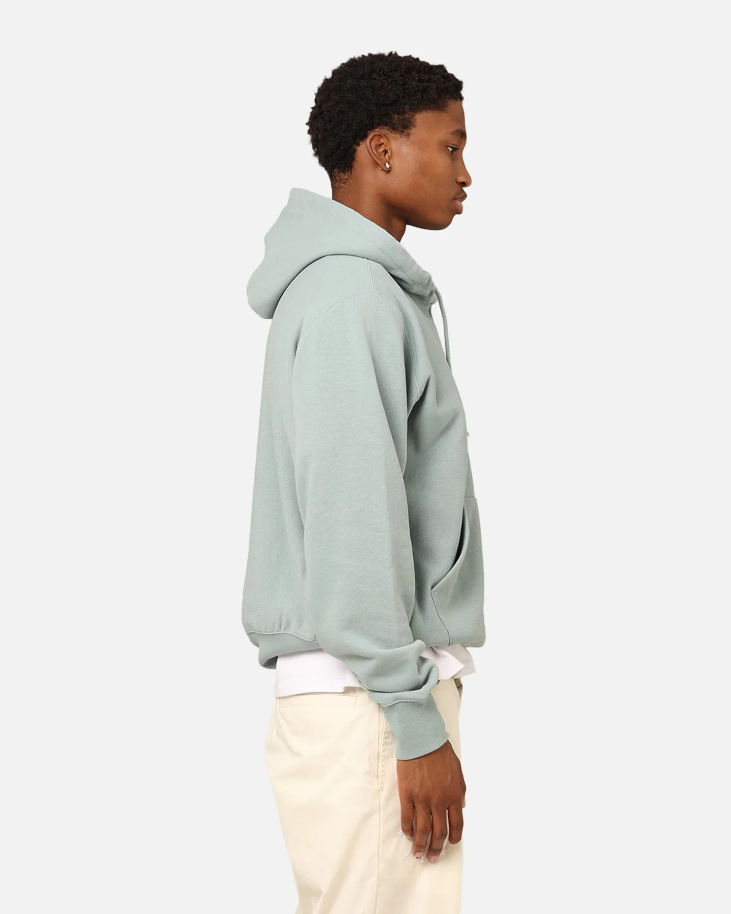 Slim Profile Indication Champion Reverse Weave Terry Hoodie Sage Shimmer Green