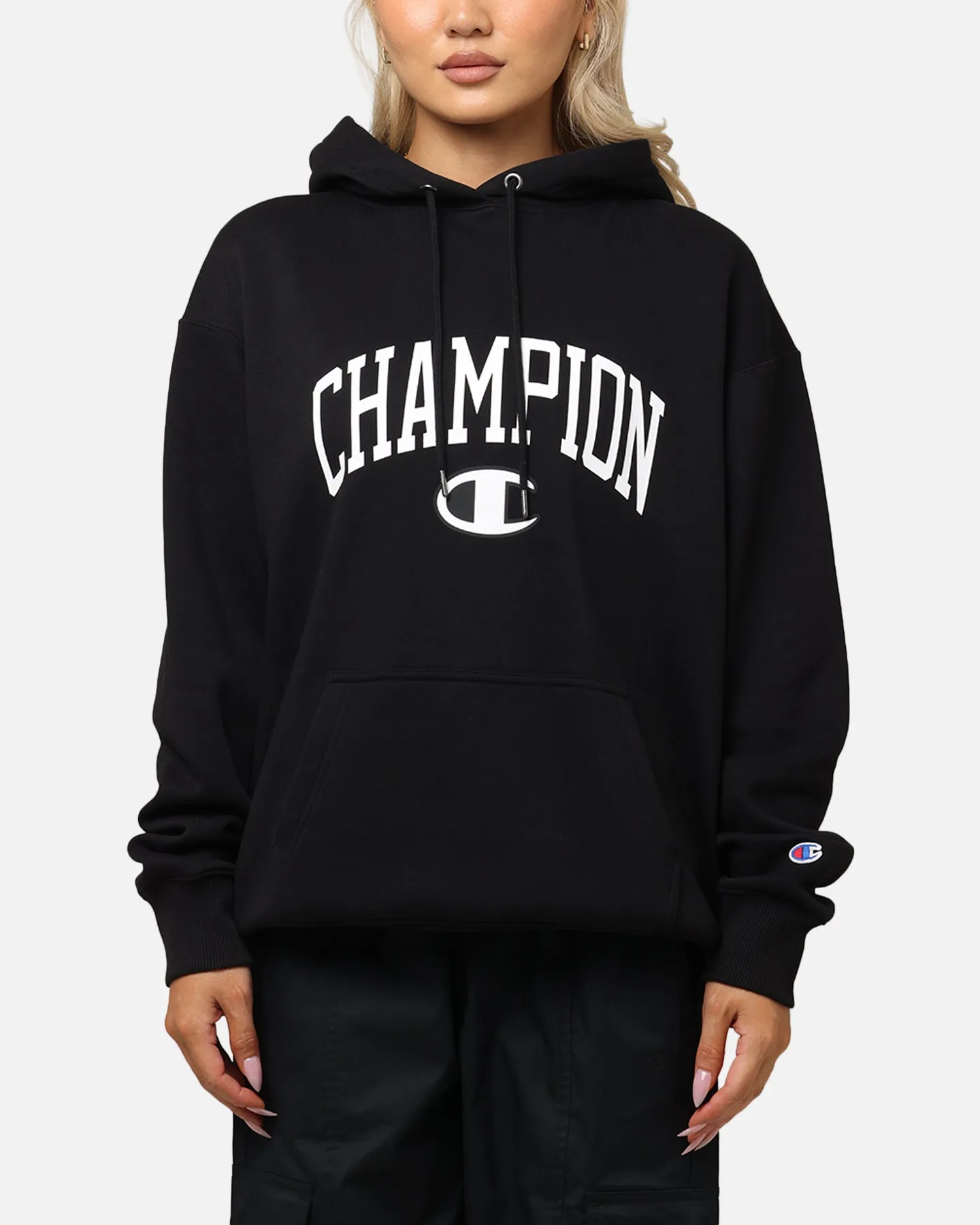 Champion Rochester Graphic Hoodie Black Free Motion Design