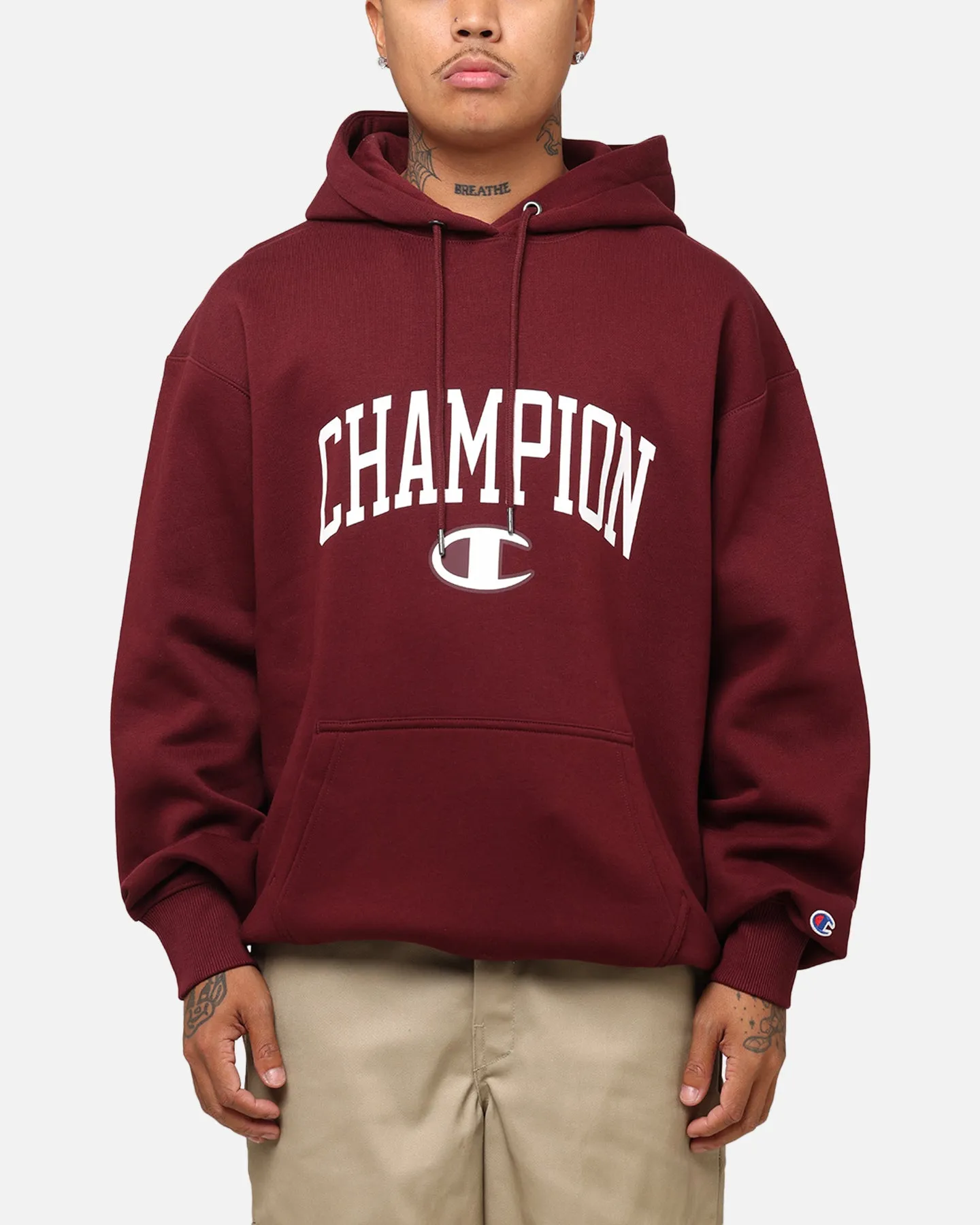 Packable Feature suitable for rainy days Champion Rochester Graphic Hoodie Red
