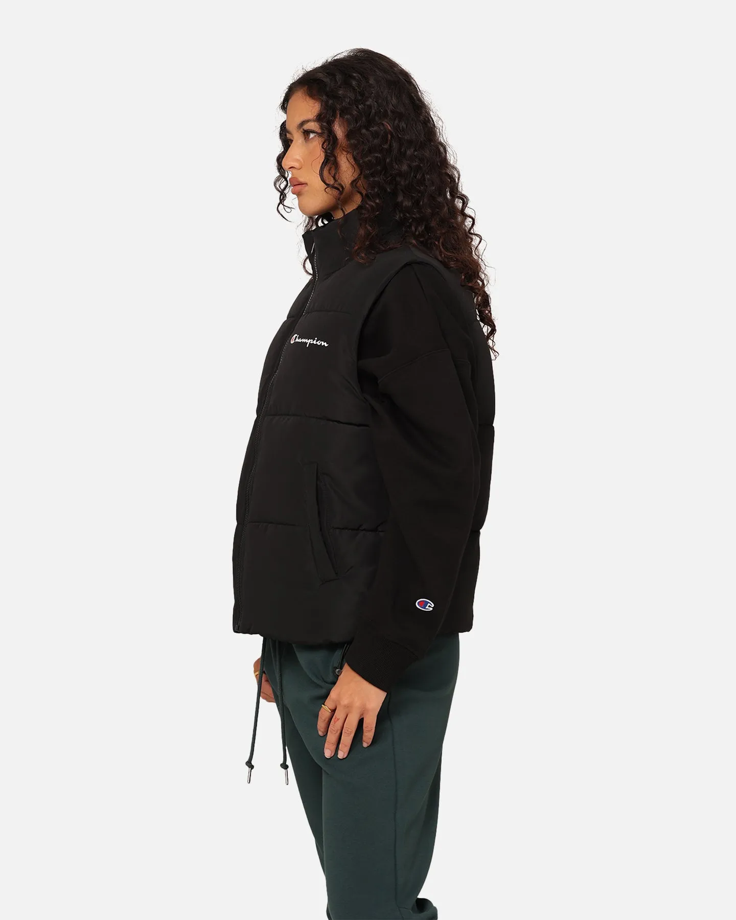 Champion Women's Rochester Puffer Vest Black Attraction Network