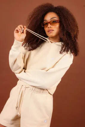 Daily Comfort Champion Women's RW Cropped Hoodie Warming Beige