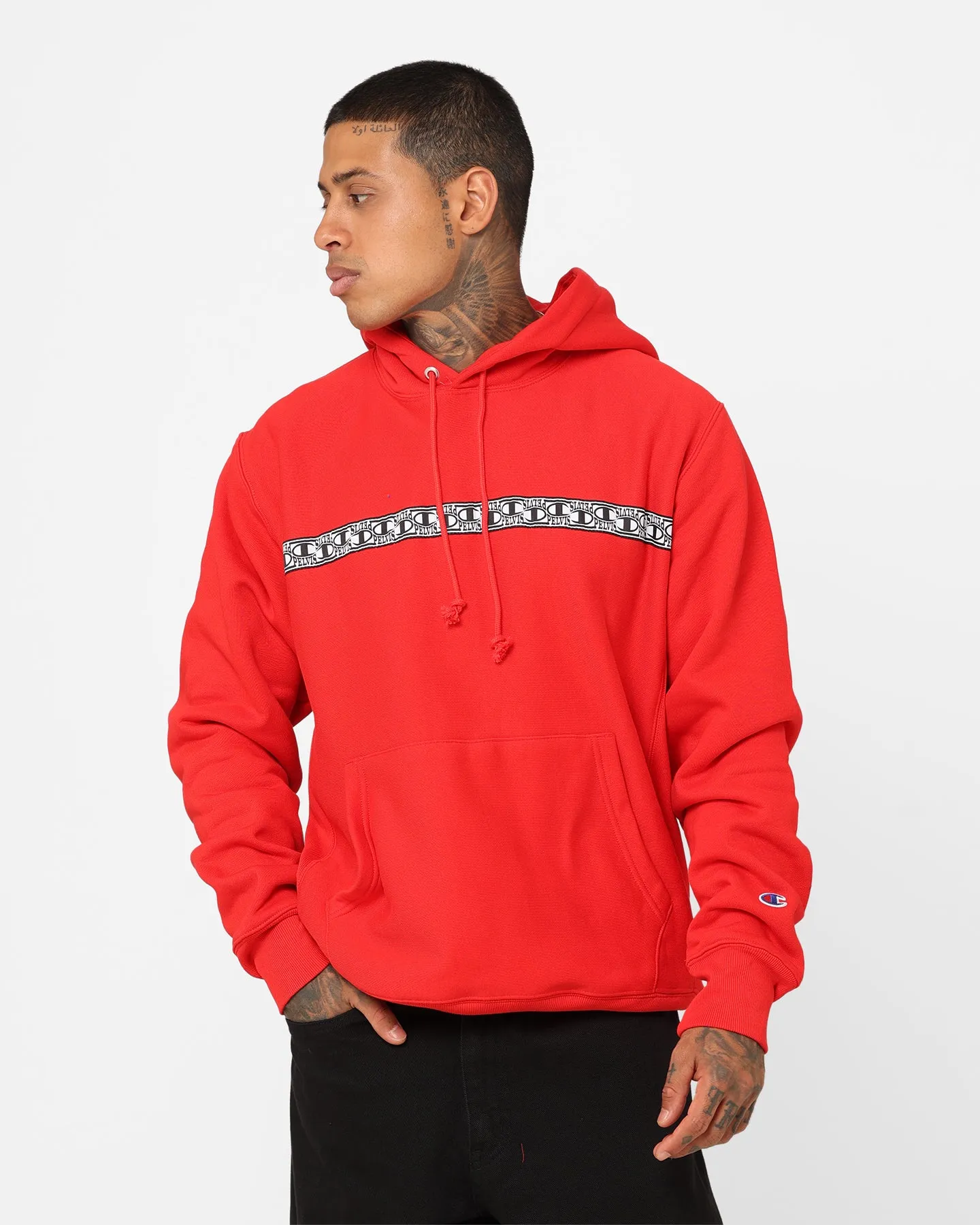 Champion X Pelvis Reverse Weave Hoodie Team Red Scarlet Commodity