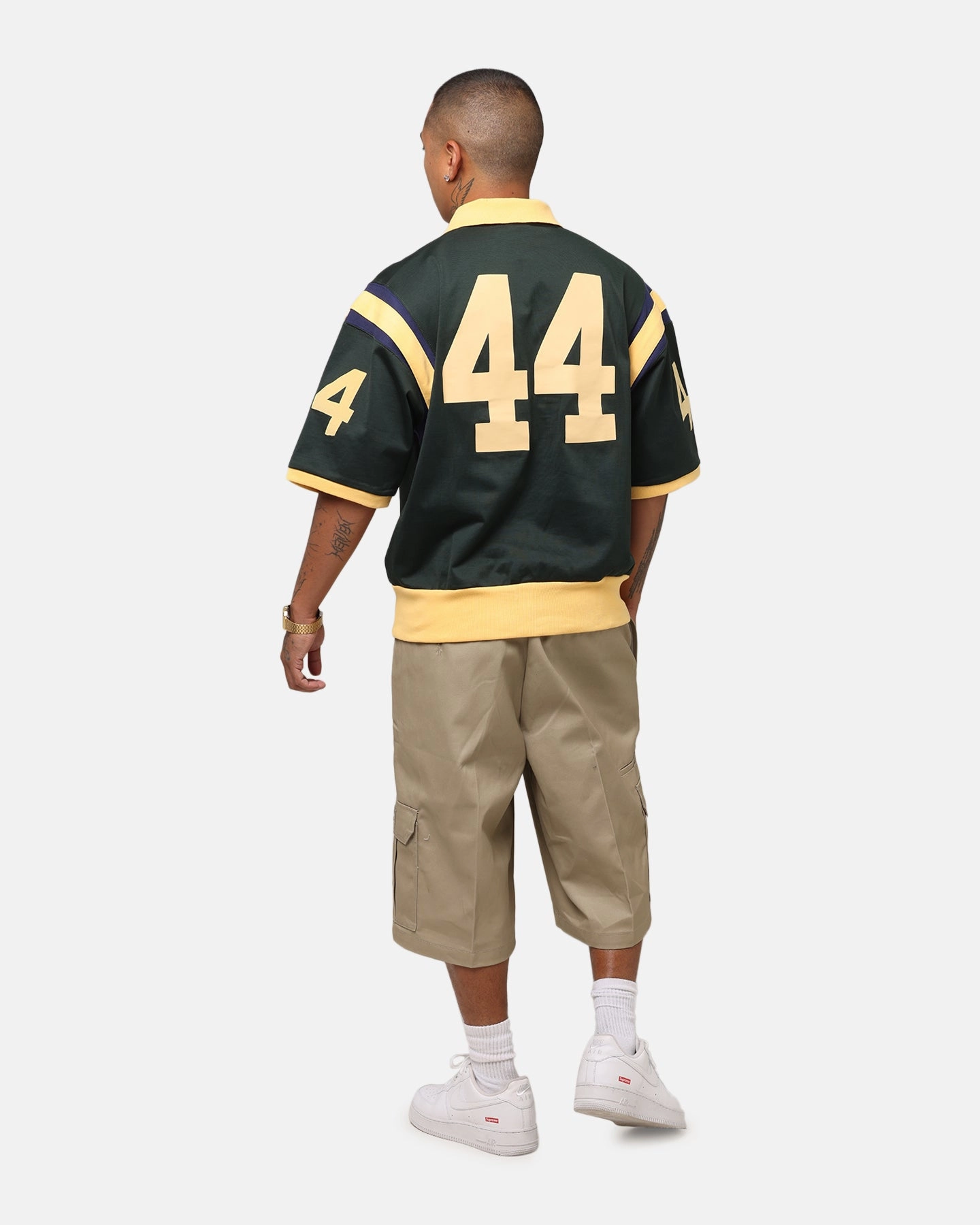 Yarn Dyed Collar Champion 50's Pool Boy Shirt Dark Green