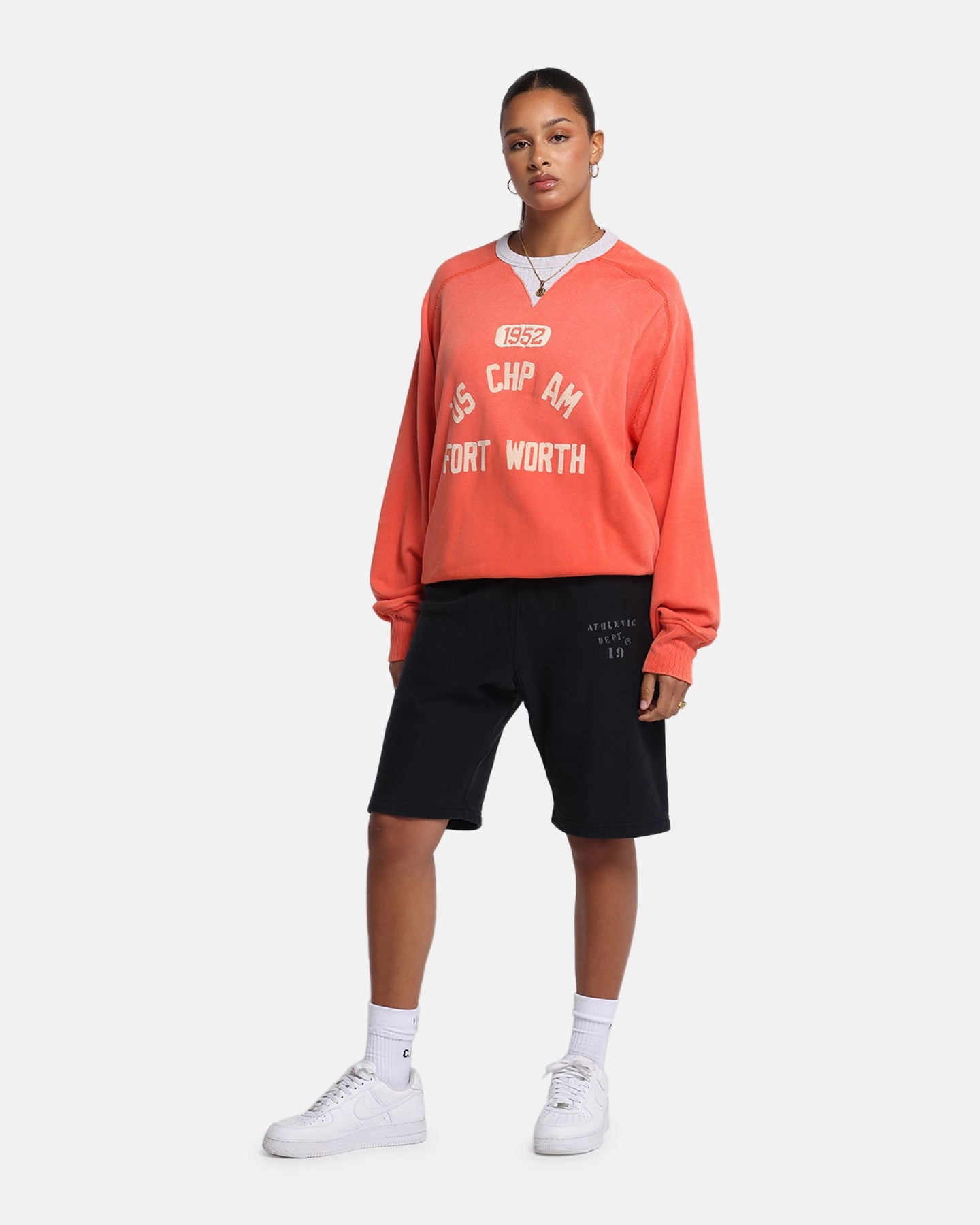 Rough texture Champion 50's RW Fleece Shorts Black