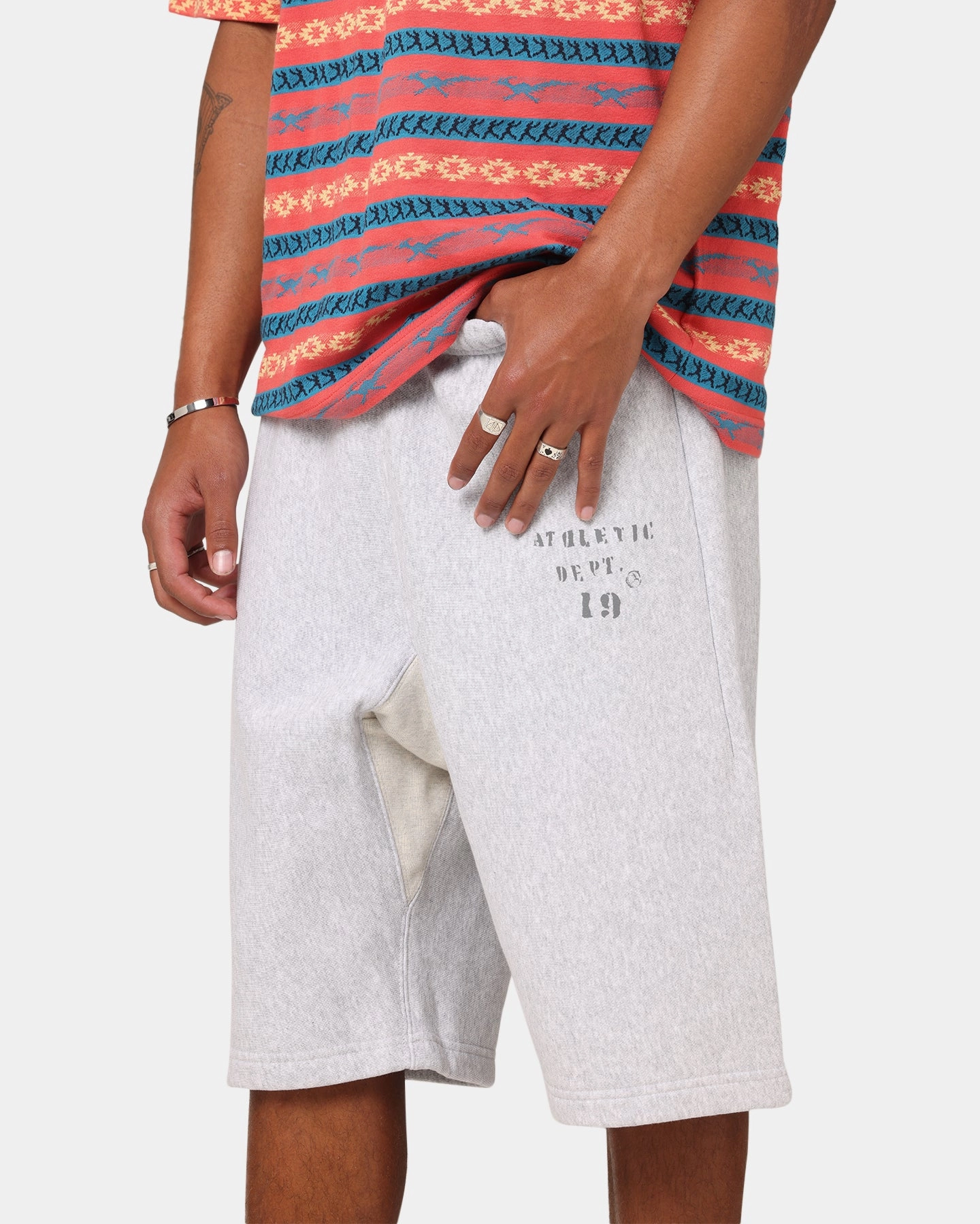 Champion 50's RW Fleece Shorts Oxford Grey Heather mid-rise