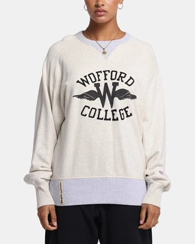 Champion 50's Saddle Crew Sweatshirt Oatmeal Heather Soft Knit Piece