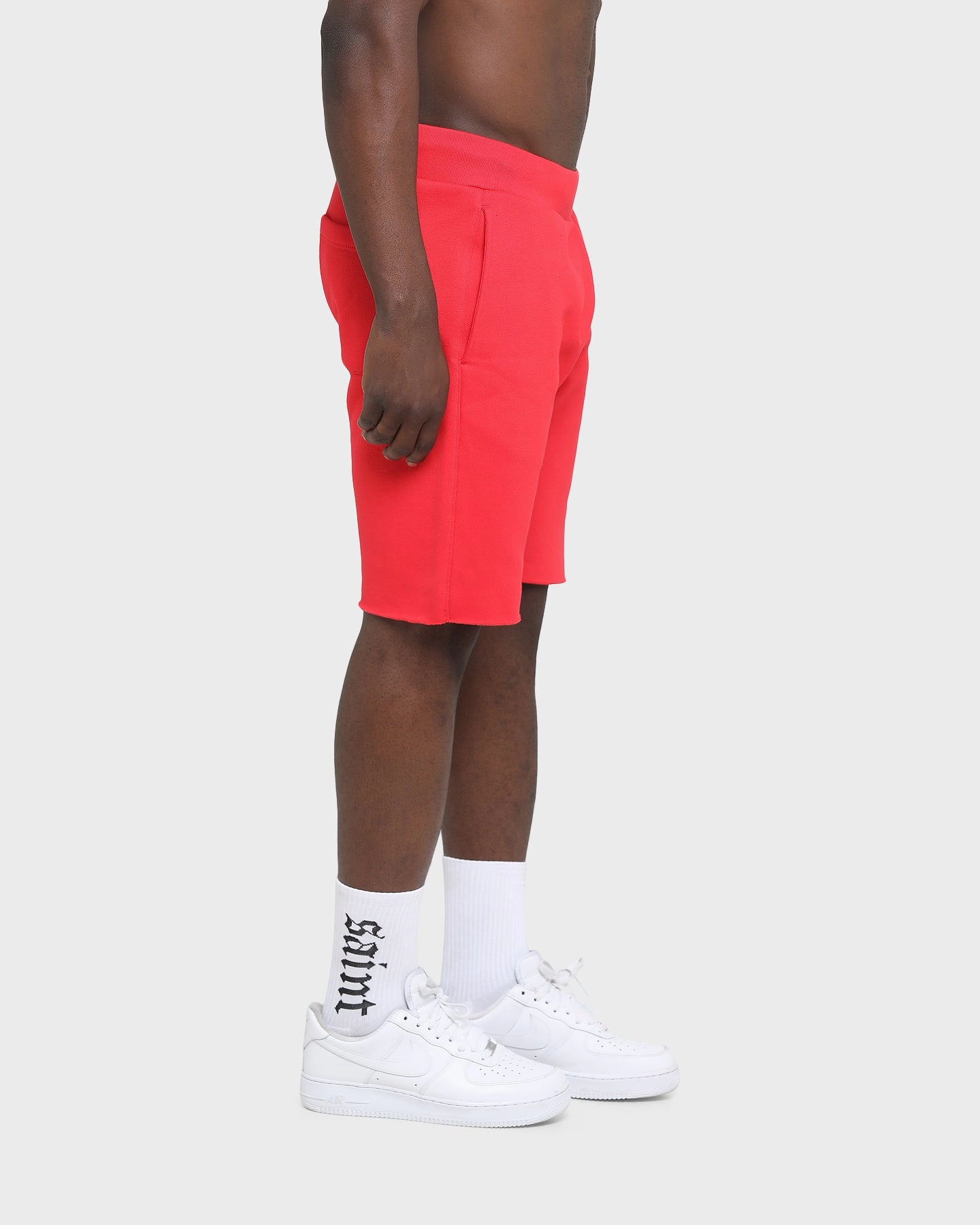 Champion Champion x Culture Kings Rev Weave Shorts Red/Gold Lace trim