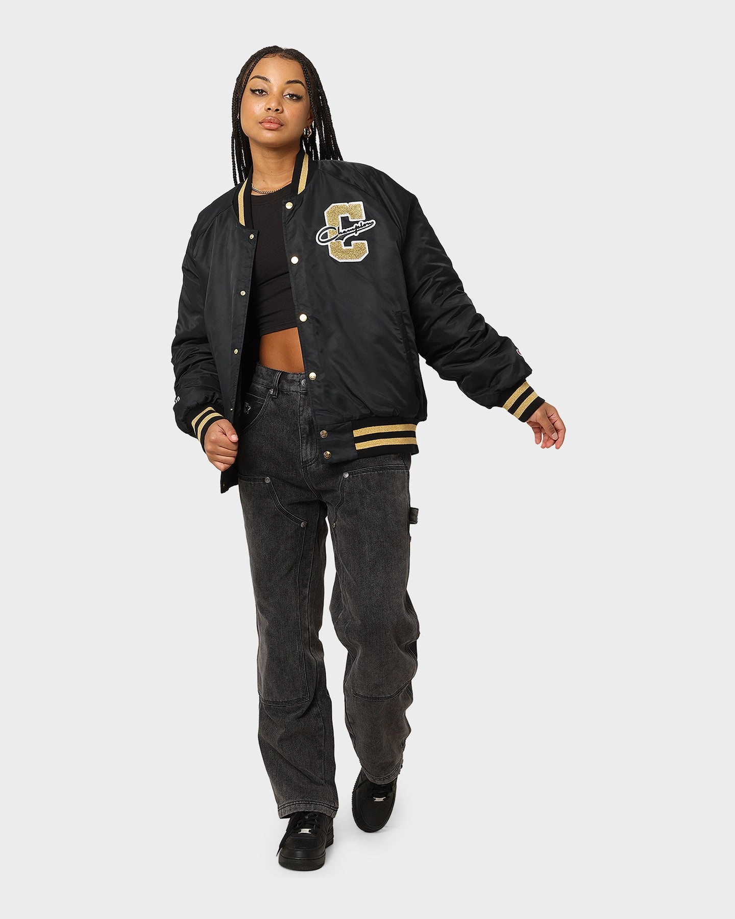 Champion LFS Letterman Jacket Black/Gold Experiment