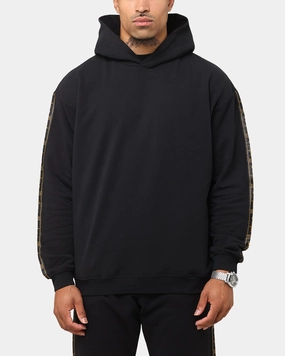 Festival Style Champion Lux Taping Hoodie Black
