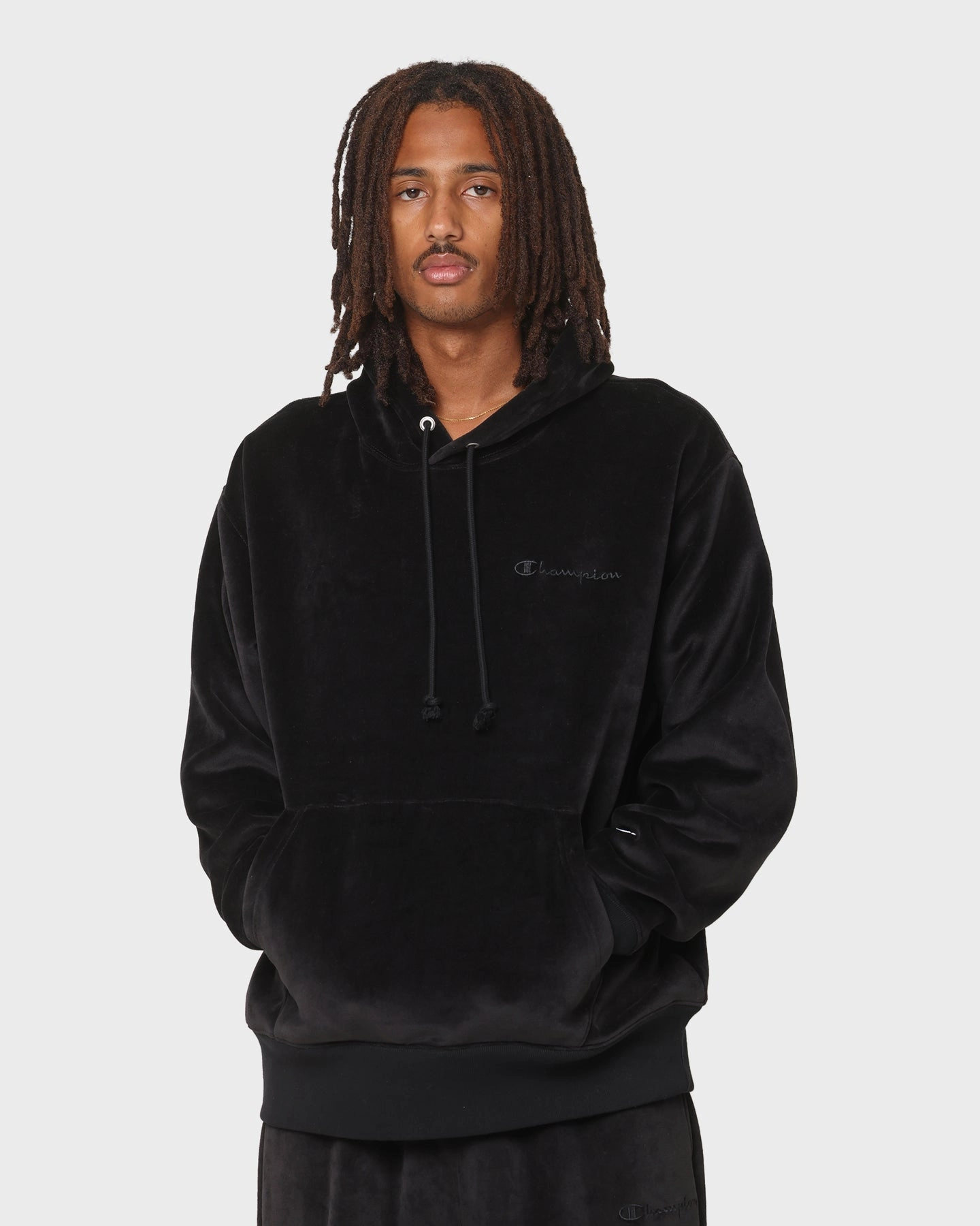 Champion RB Velour Hoodie Black Prize