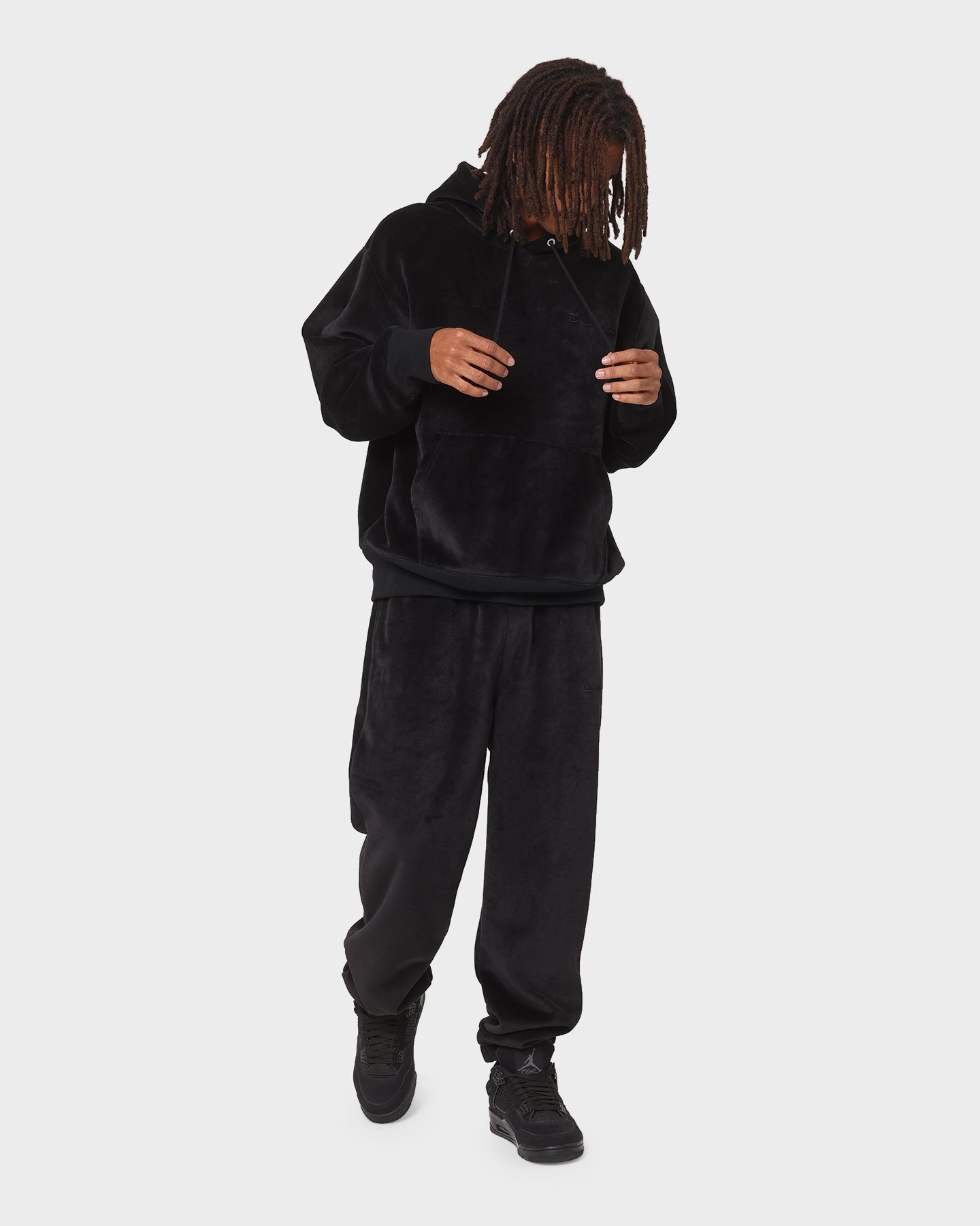 Champion RB Velour Hoodie Black Eliminate