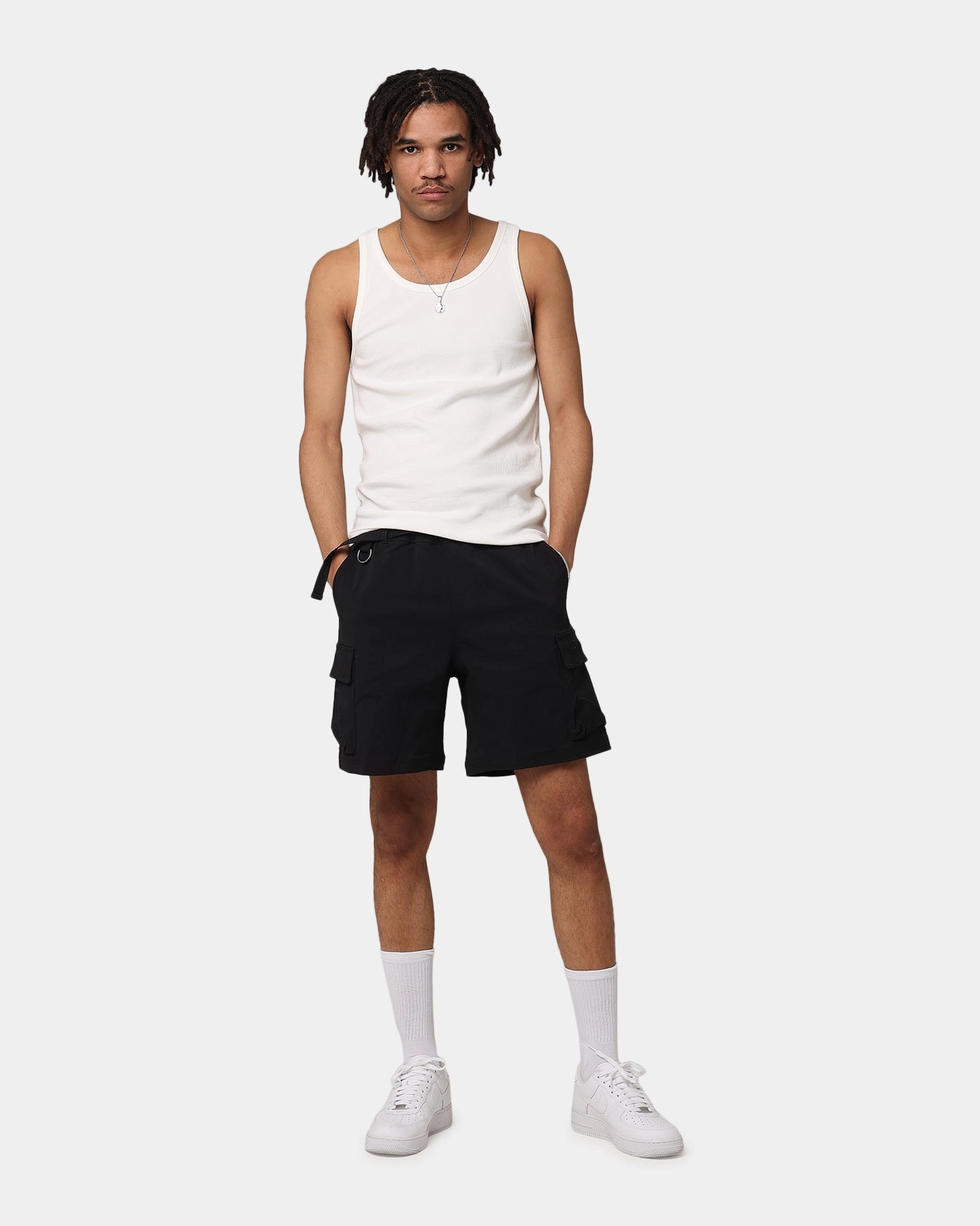 Champion Rebound Script Hike Short Black ribbed texture