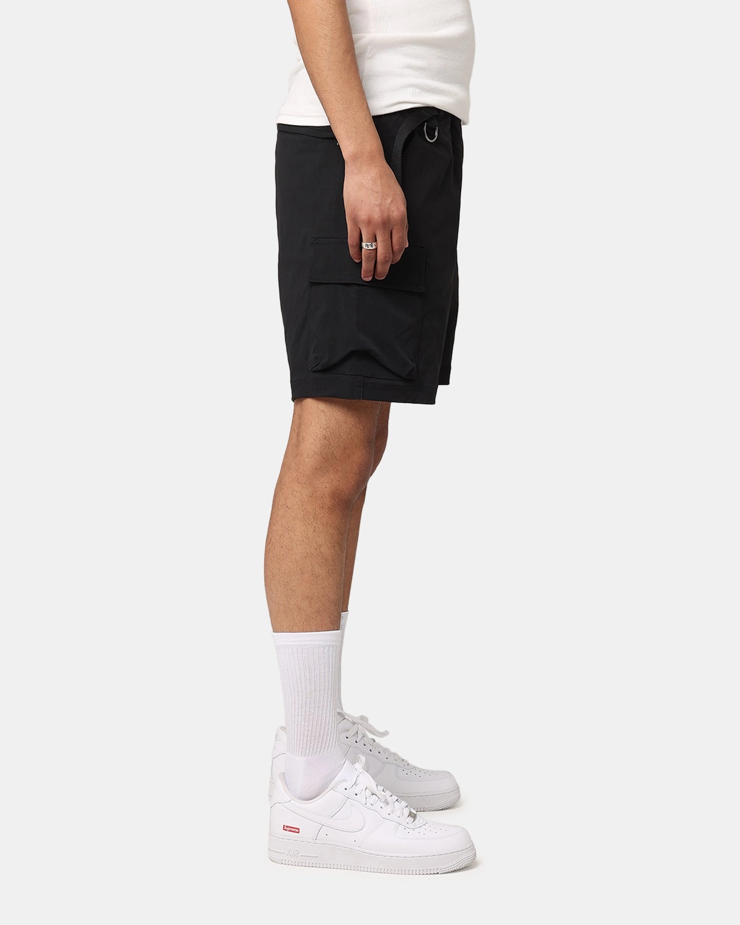 Champion Rebound Script Hike Short Black Adjustable drawstring