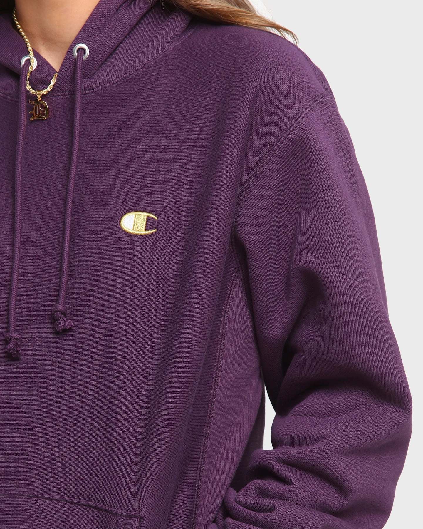 Ergonomic Pattern regular Champion Rev Weave Hoodie Purple