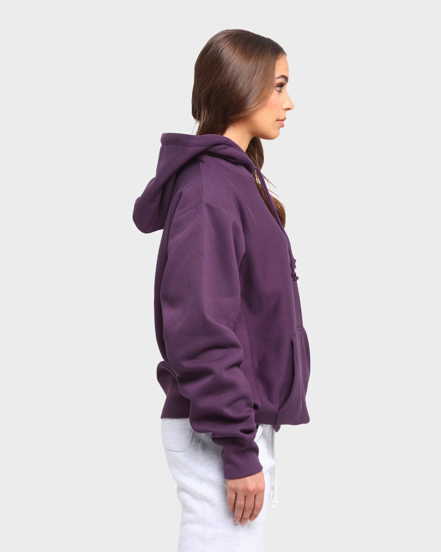 Champion Rev Weave Hoodie Purple Effort