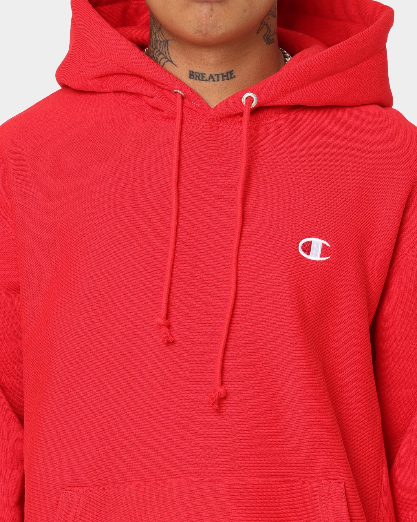 Urban Utility Plush Feel Champion Rev Weave Hoodie Red