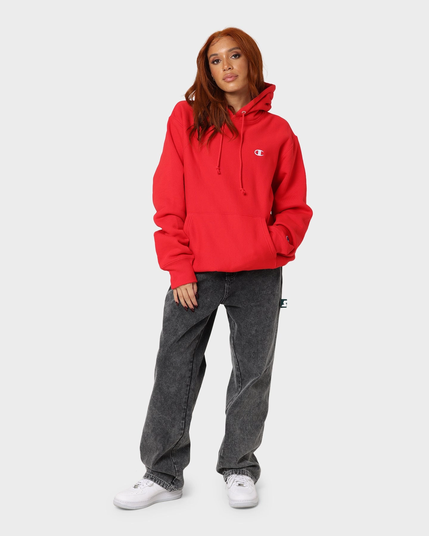Lifestyle Energy Champion Rev Weave Hoodie Red