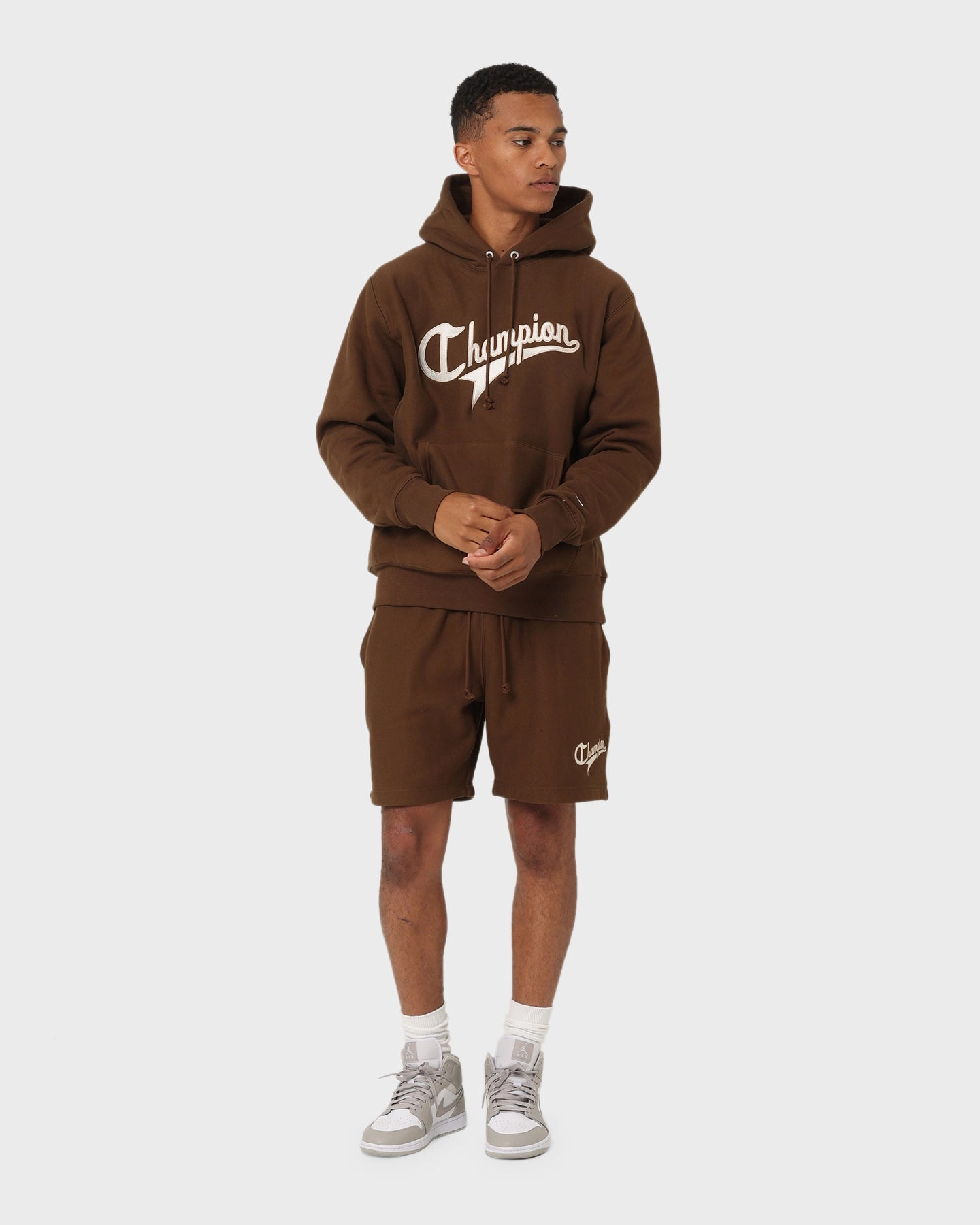 Champion Reverse Weave Cursive Logo Shorts Dance Monkey Quick Release Buckle