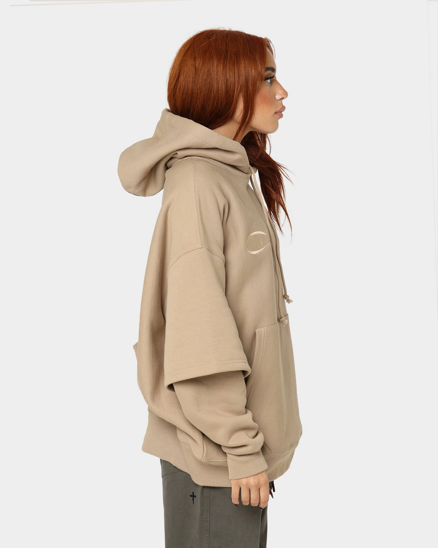 Sell floral Champion Reverse Weave Double Layer Hoodie Country Walnut