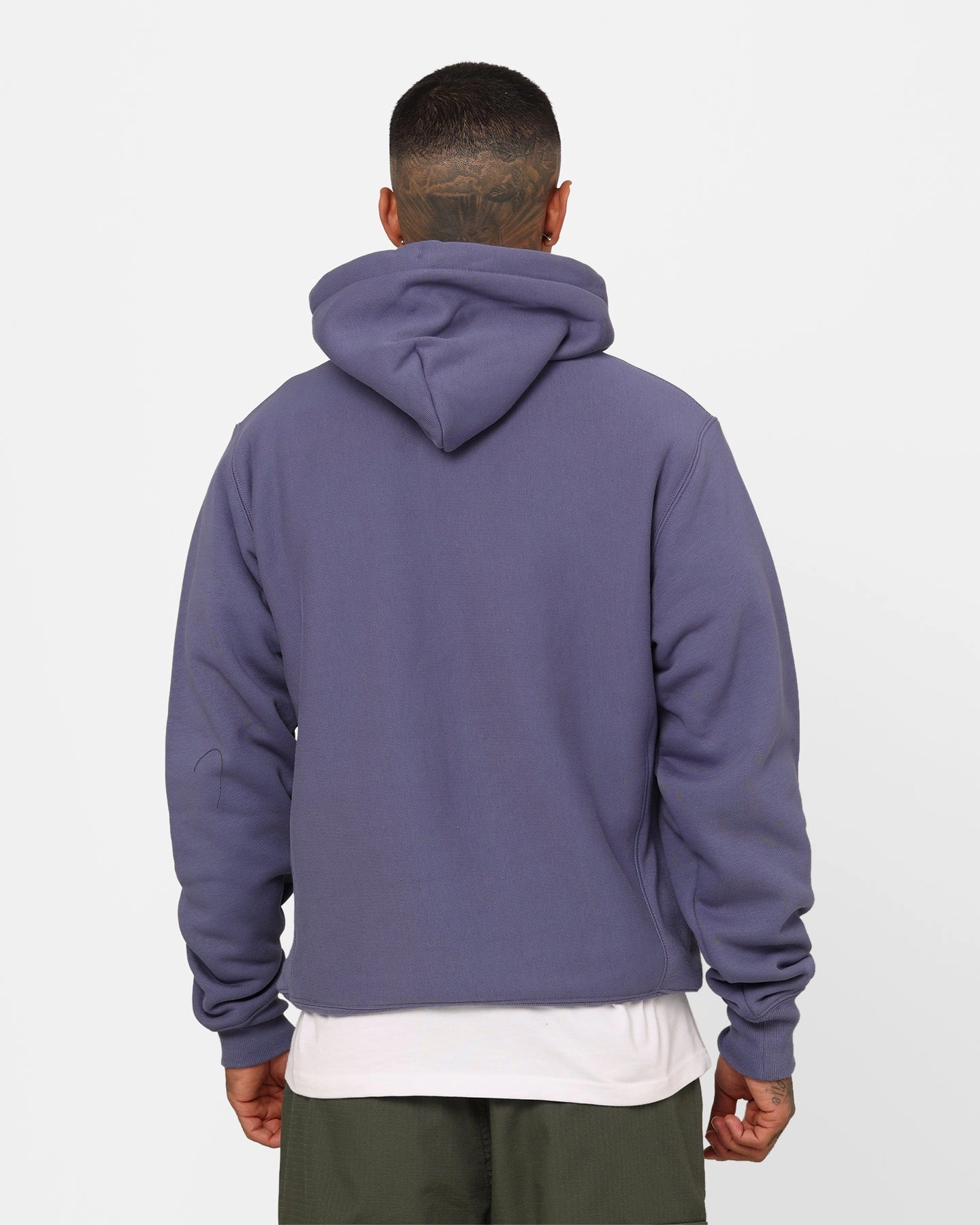 Champion Reverse Weave Small C Hoodie Dazed Blue Zippered Vents Opinion