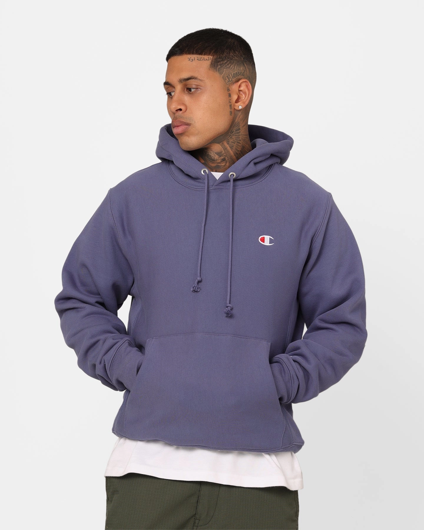 suitable for extreme sports Champion Reverse Weave Small C Hoodie Dazed Blue