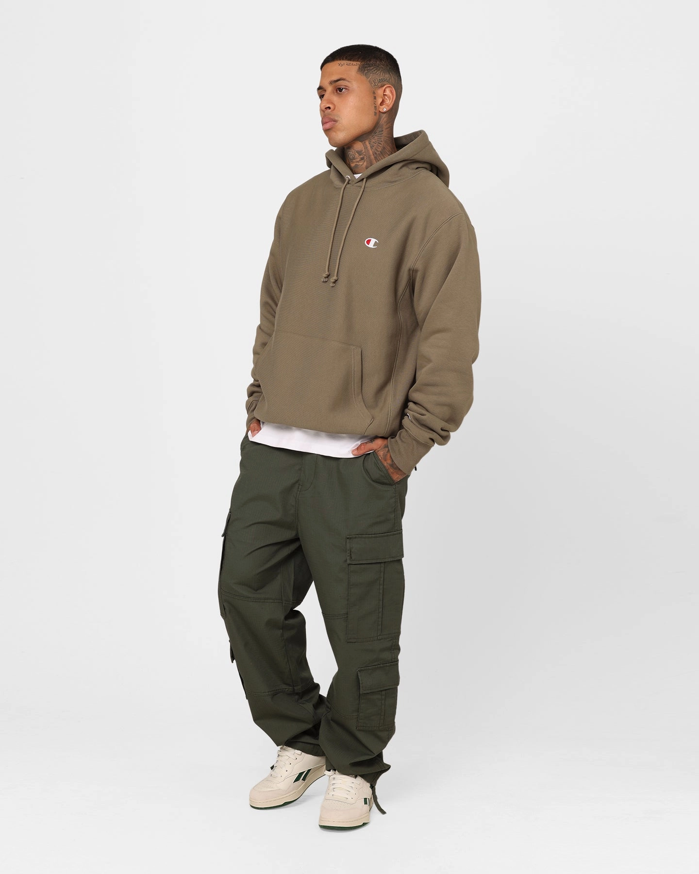 Active Edge Champion Reverse Weave Small C Hoodie Lady Fern