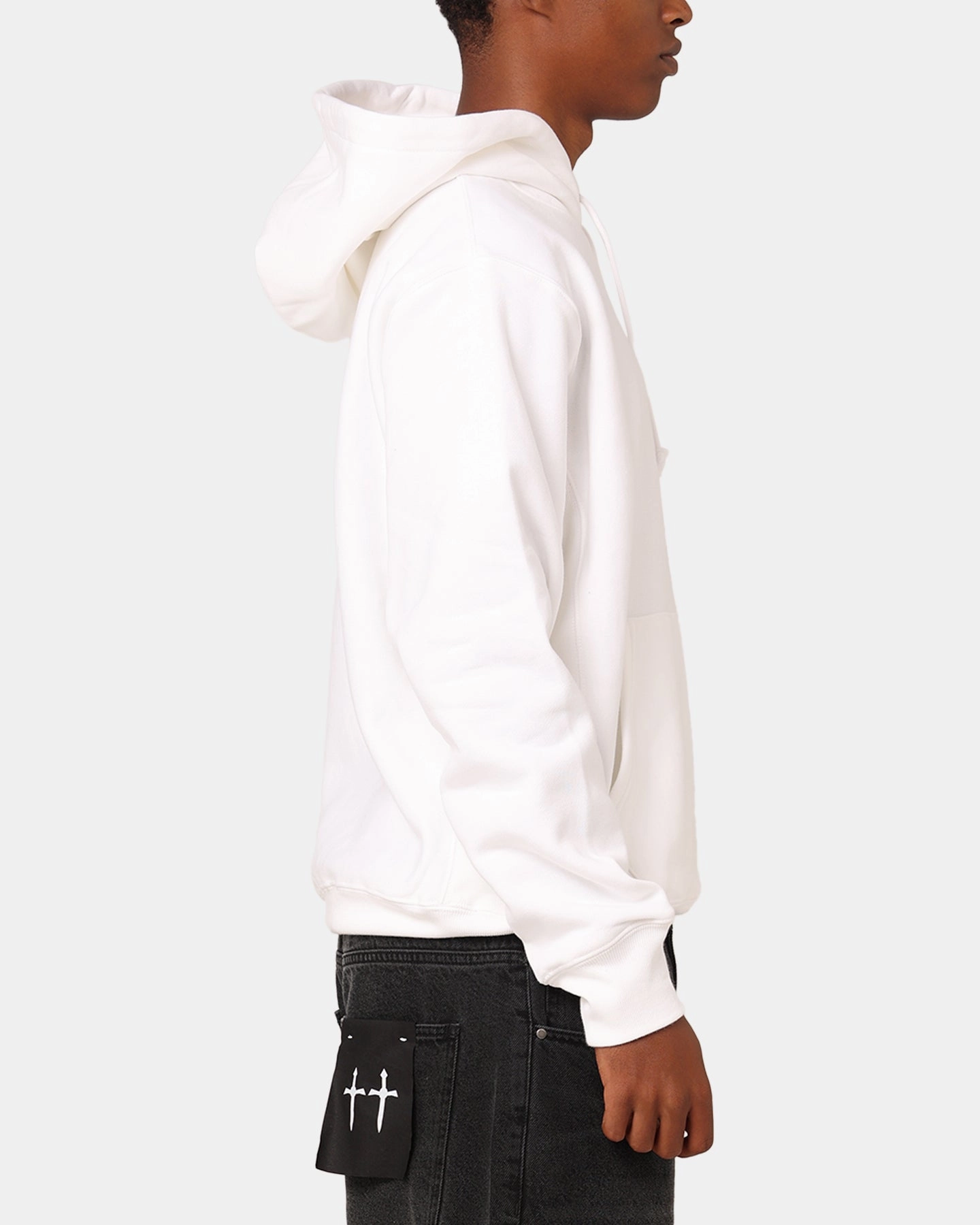 Champion Reverse Weave Small C Hoodie White Diploma Mittens