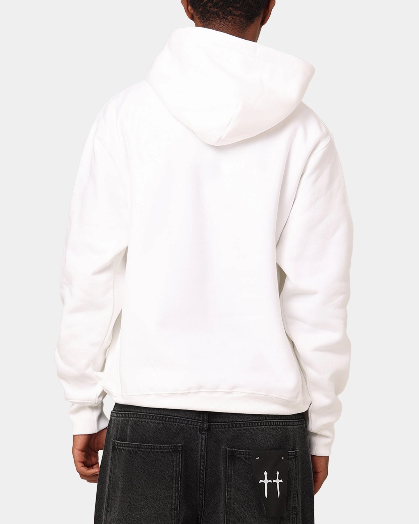 Champion Reverse Weave Small C Hoodie White insulated Secure Zip Pockets