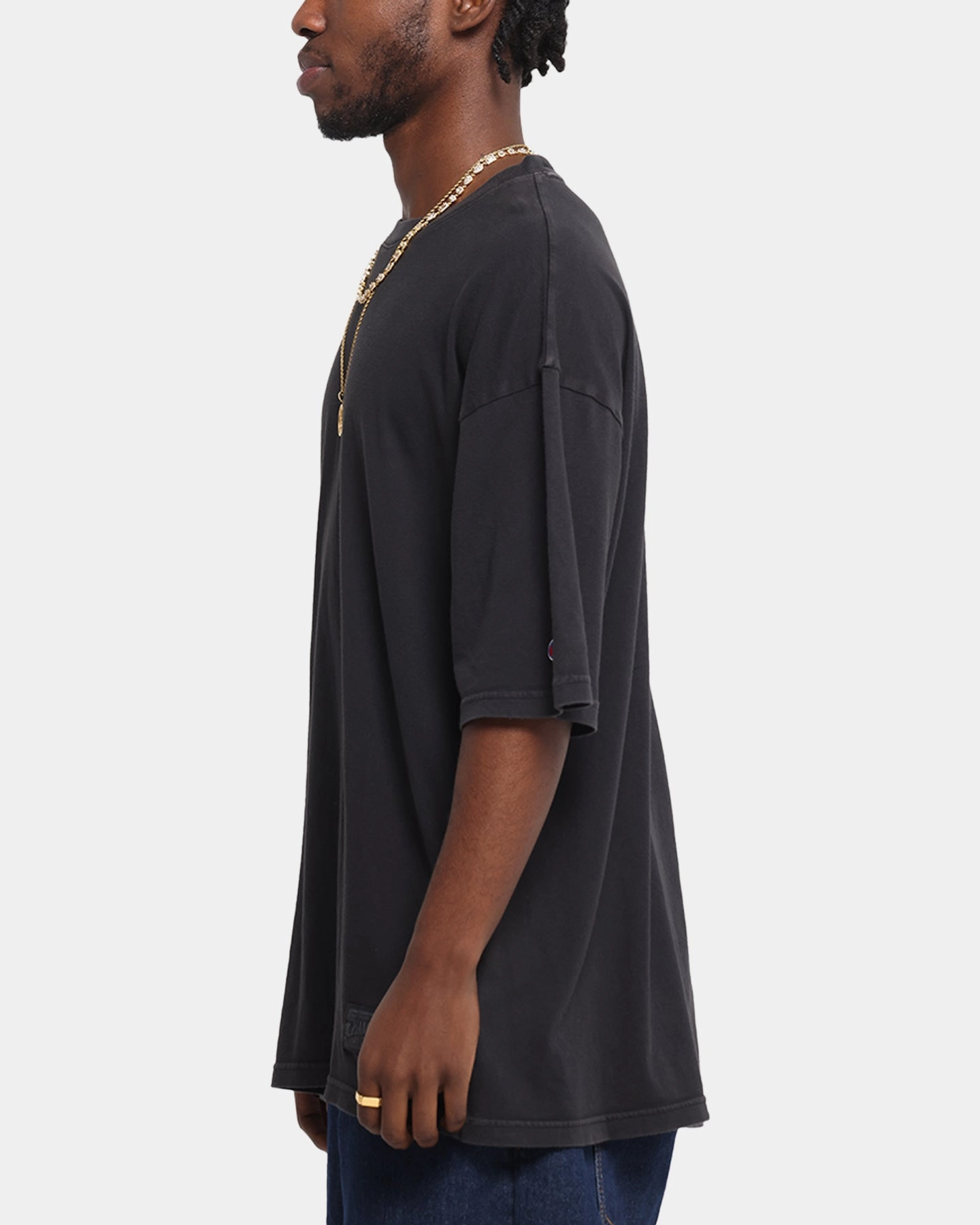 Champion Riggins T-Shirt Black Comfy Wardrobe Smooth Jersey Texture