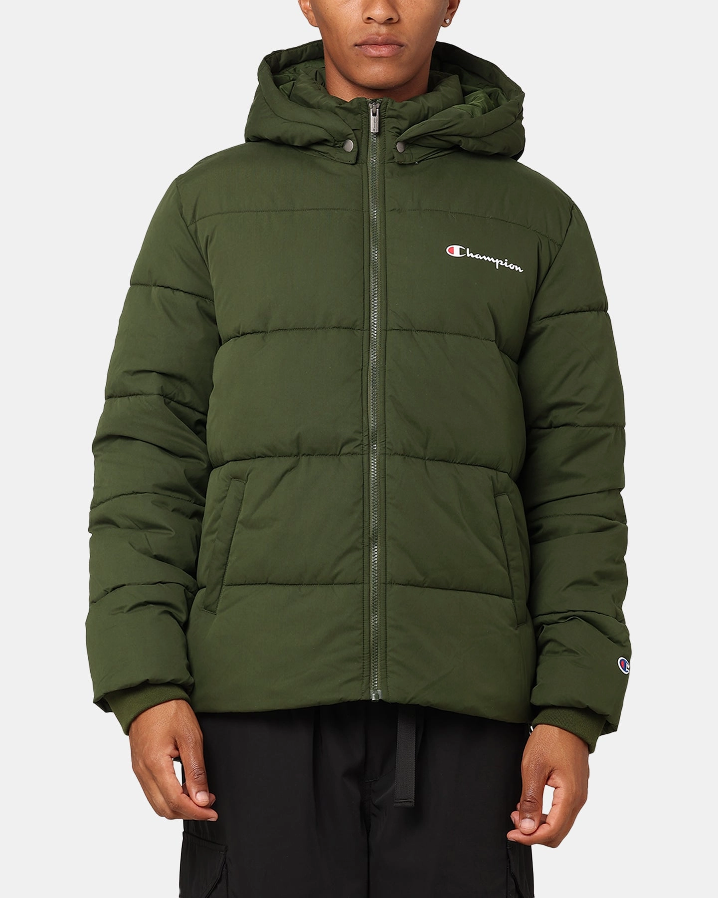 Champion Rochester Athletic Puffer Jacket Young Night Produce Everyday Comfort