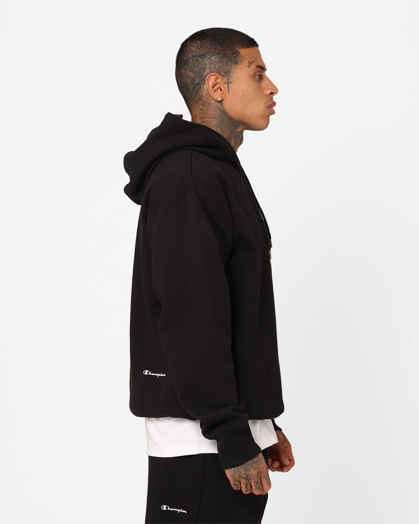 Champion Rochester Base Hoodie Black Statement Piece Concealer