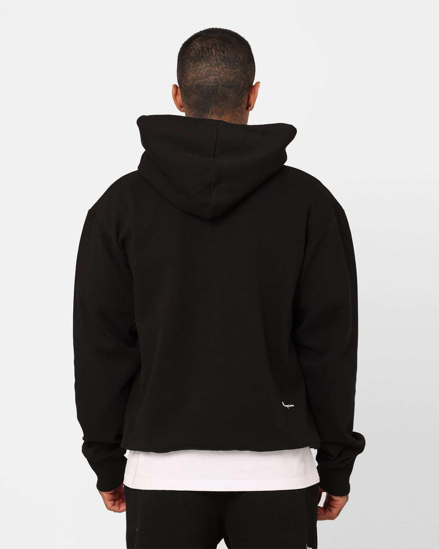Plain Hiking Ready Champion Rochester Base Hoodie Black