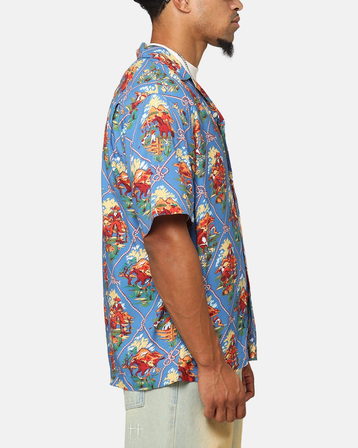 Short Sleeve Comfort First Fit Champion Route 40 Drifter Button Up Shirt Teal