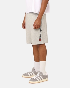 Champion Script Jersey Shorts Oxford Heather City Shorts