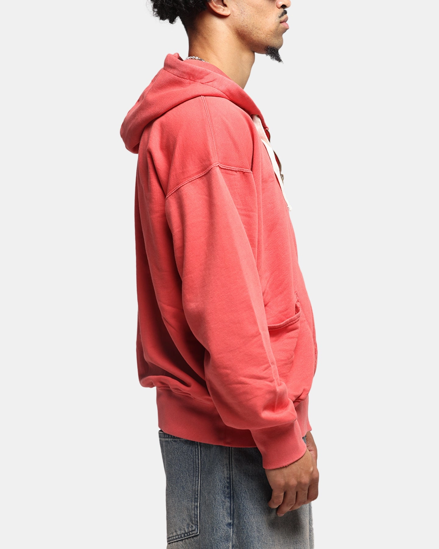 Champion Time Capsule Full Zip-Through Hoodie Red Comfy Wear