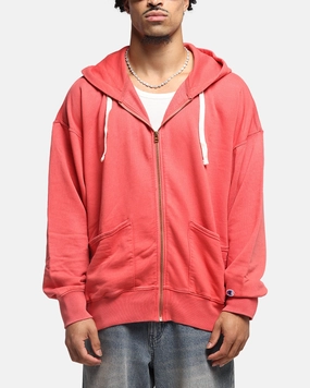 Versatile Style Cold-Weather Essential Champion Time Capsule Full Zip-Through Hoodie Red