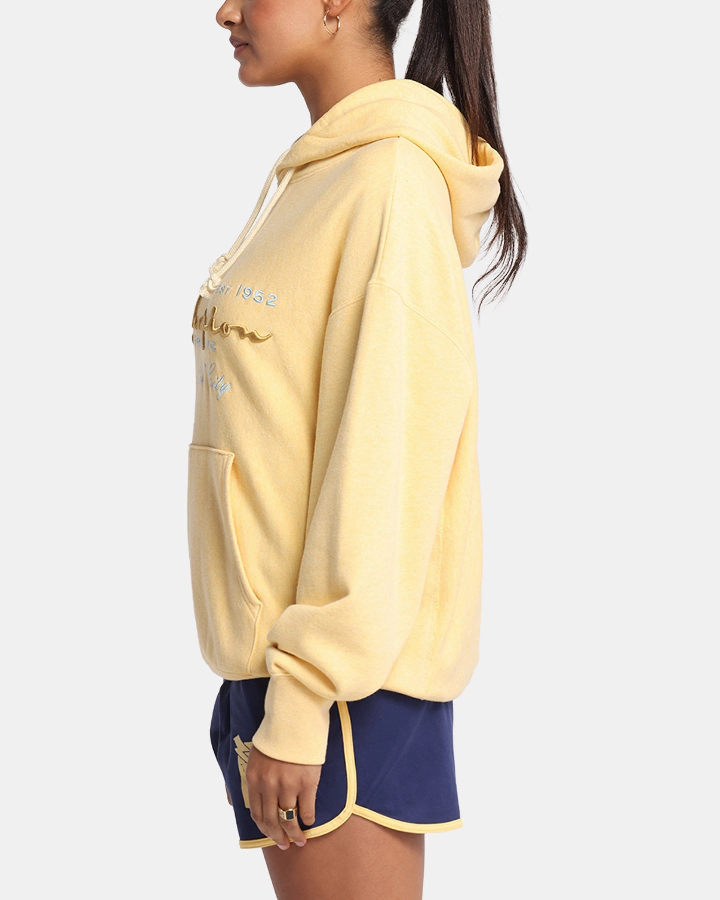 Inventory Consent Champion Vintage Logo Sweatshirt Hoodie Yellow