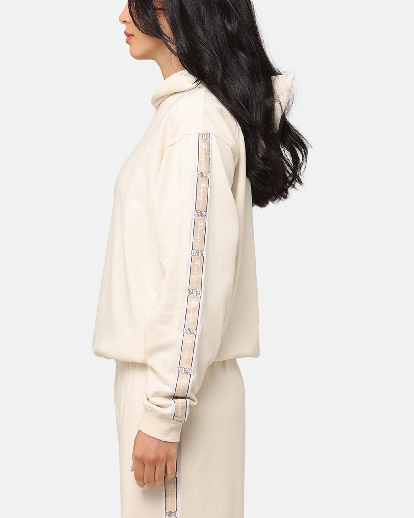 Everyday Comfort Champion Women's Lux Taping Hoodie Natural