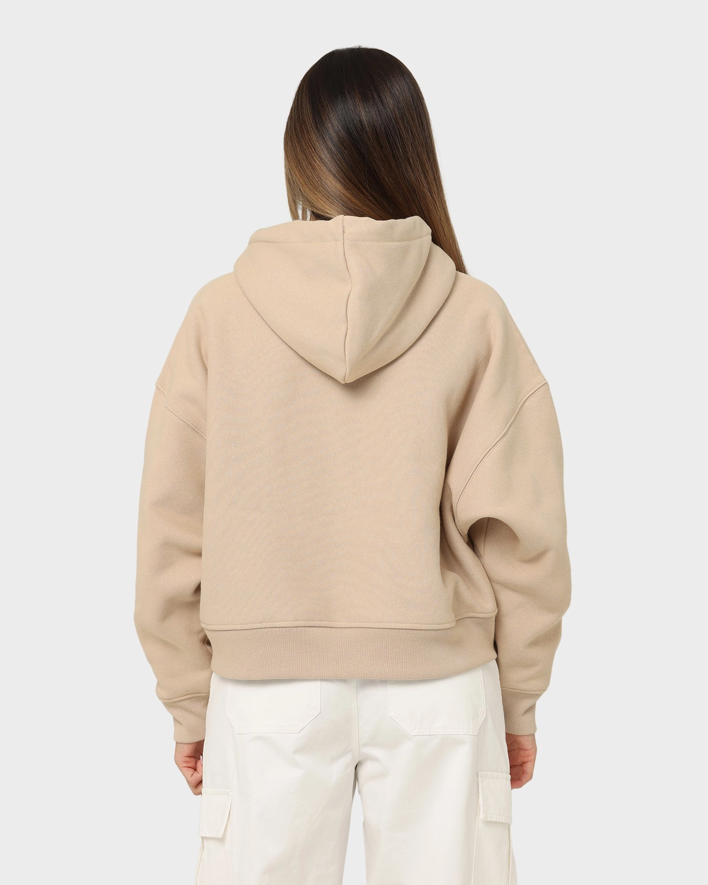 bus ride Reinforced Shoulders Champion Women's Reverse Weave Level Up Hoodie Cafe Latte