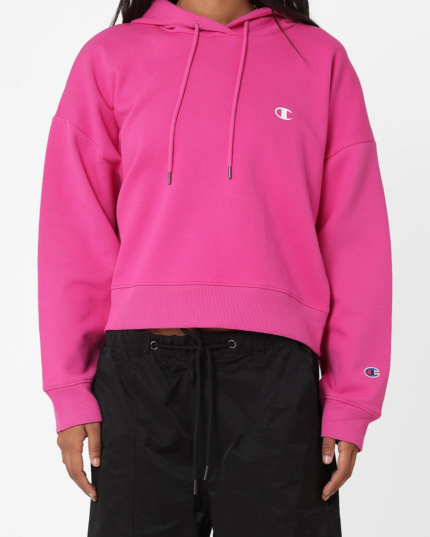 Champion Women's Rochester Base Hoodie Peony Parade Pink Abrasion resistant