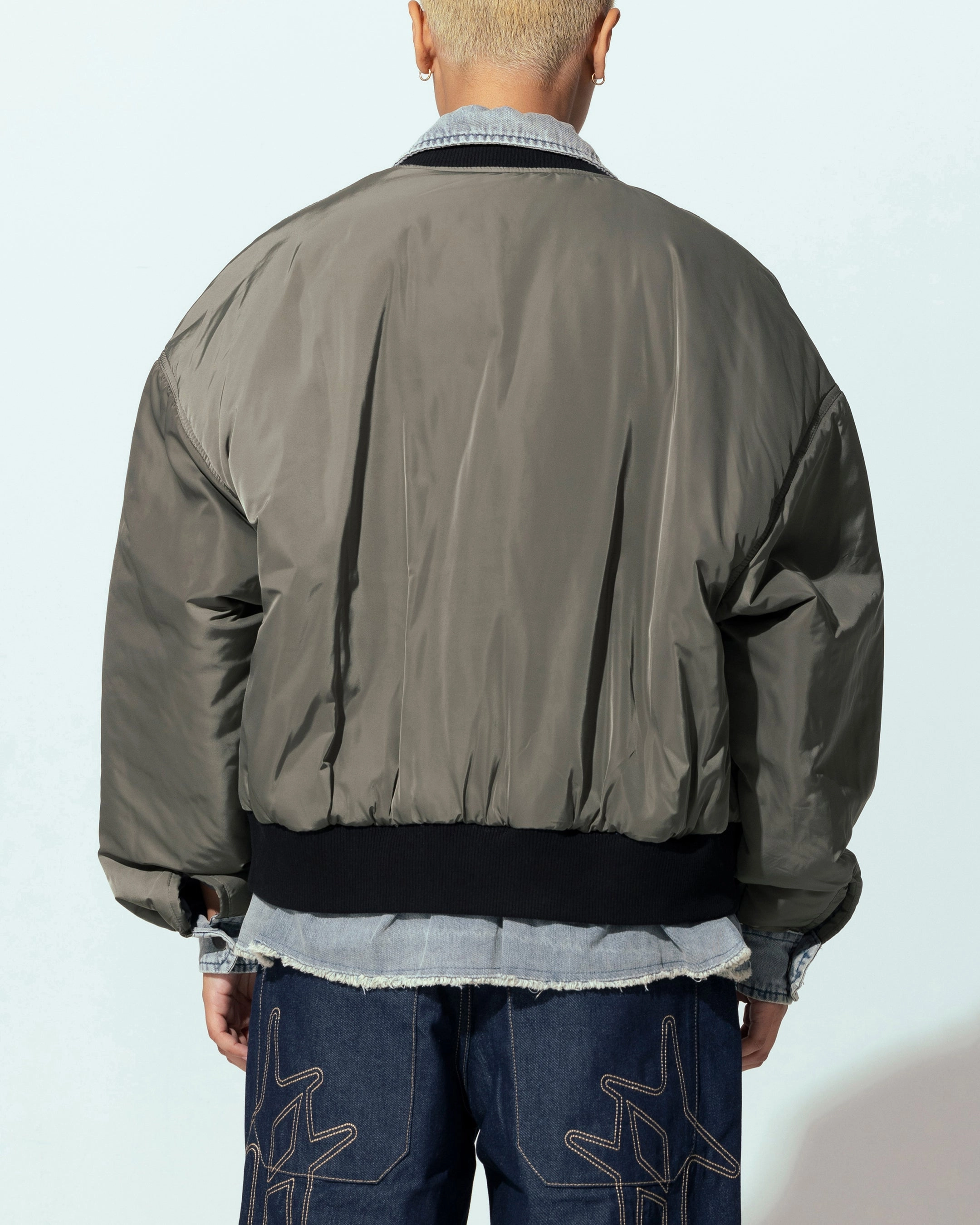 sunrise Loiter Shadow Layered Bomber Jacket Khaki
