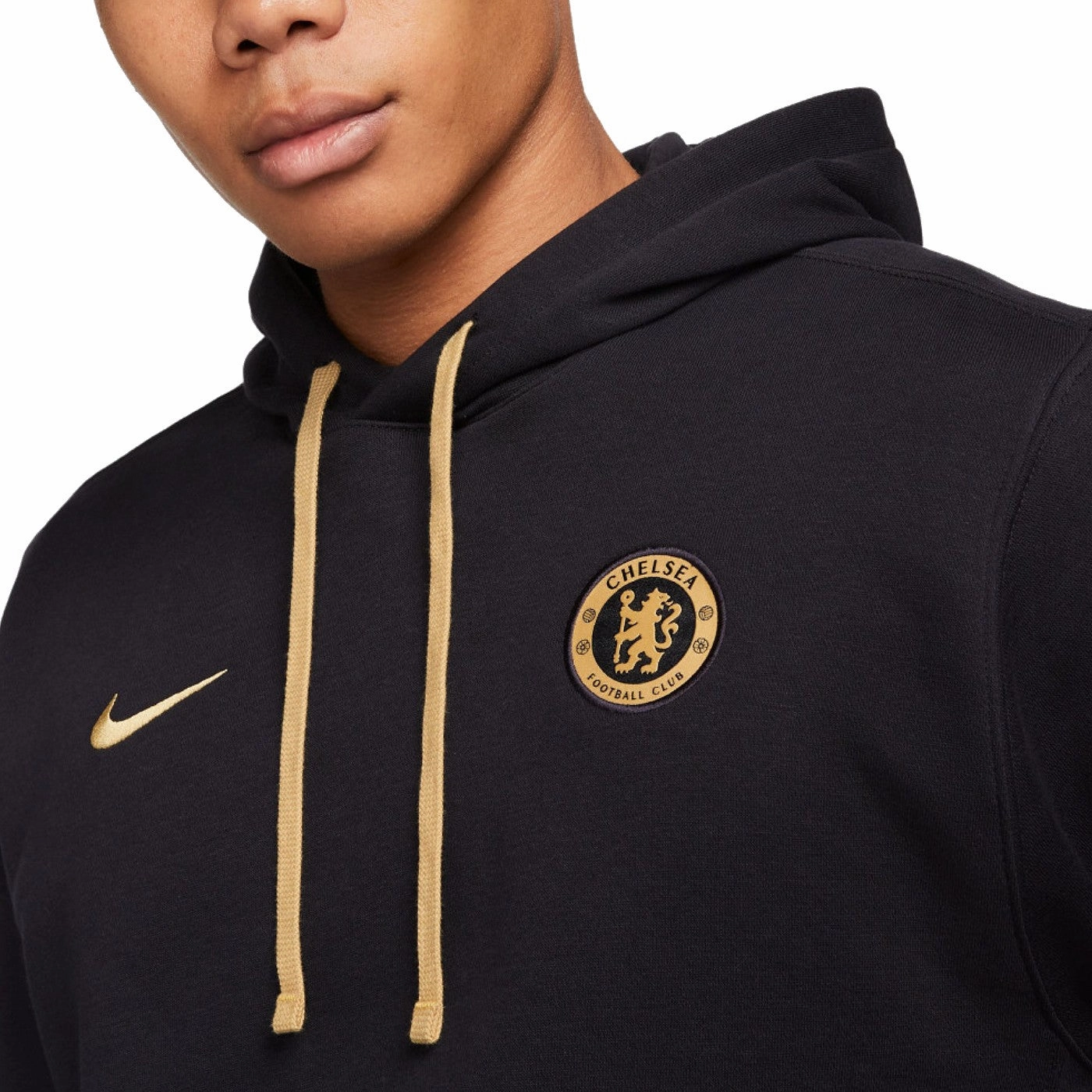 Indoor MoistureWickingMaterials Chelsea FC black/gold Casual fleece tracksuit 2023/24 - Nike
