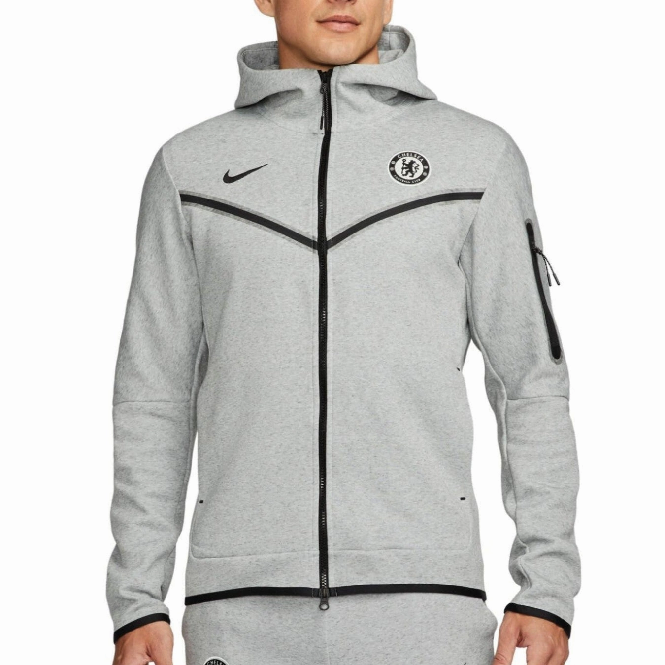 Shampoo Chelsea FC grey Tech Fleece presentation jacket 2023/24 - Nike