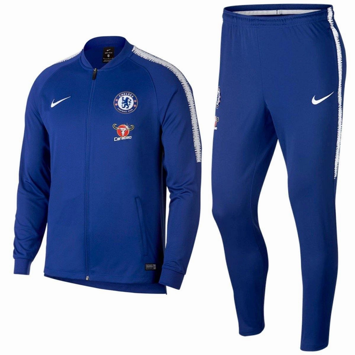 Carbon Fiber Chelsea Fc Training Presentation Soccer Tracksuit 2018/19 Blue - Nike