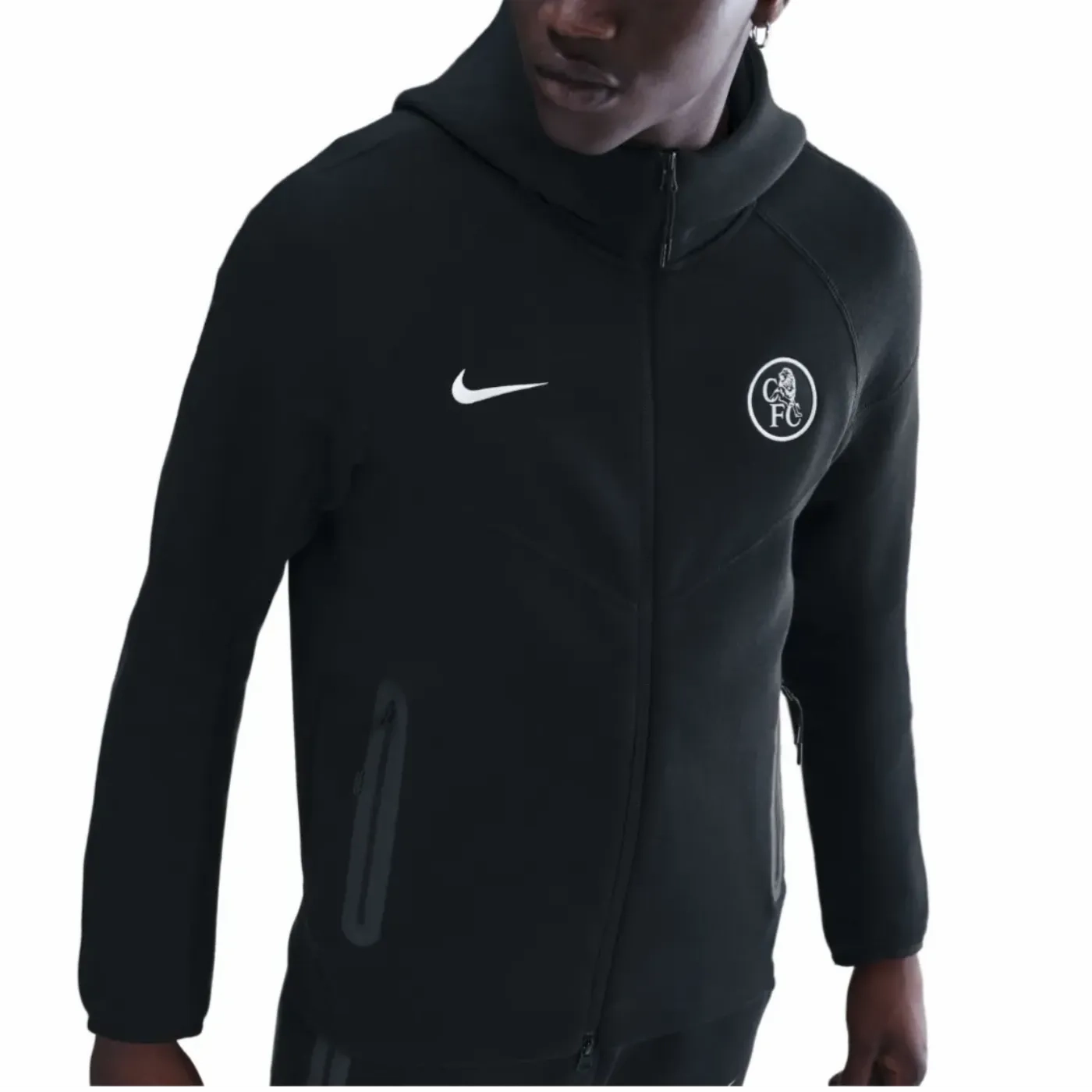 Chelsea UCL Tech Fleece presentation tracksuit 2025/26 - Nike Sporty essentials Tagless Collar