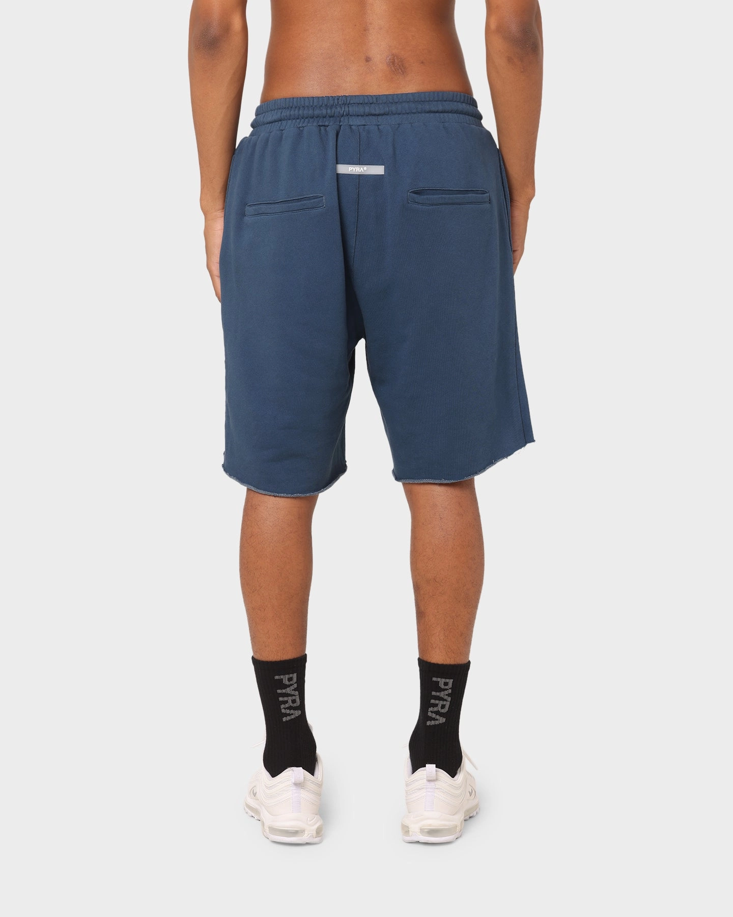 Stylish Fit PYRA Raw Slouch Shorts Navy