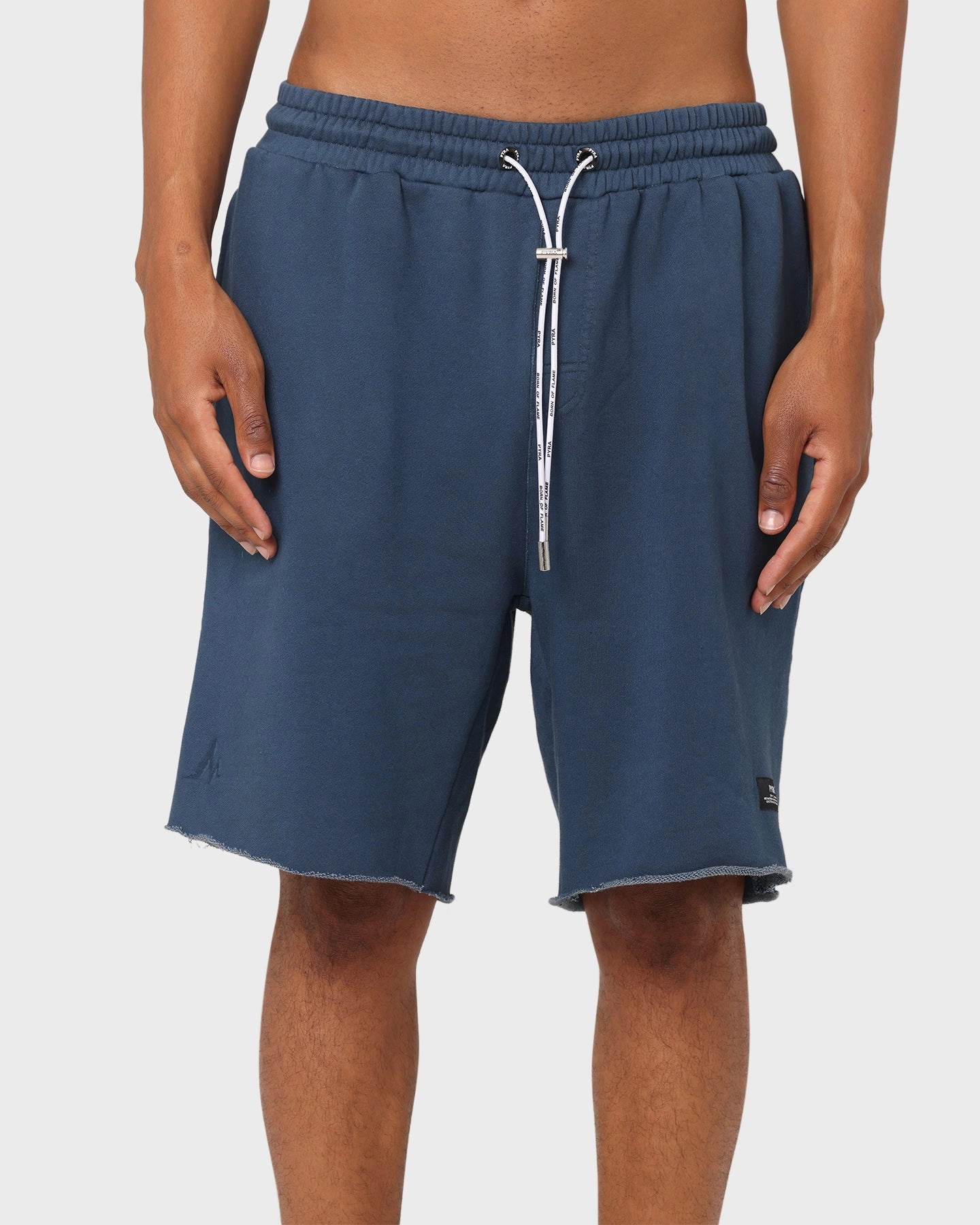 PYRA Raw Slouch Shorts Navy Cool Comfort